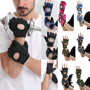Frauen Männer Halbfinger Training Fitnessstudio Handschuhe Sport Gewichtheben Übung Fitness. - Bild 1 von 26