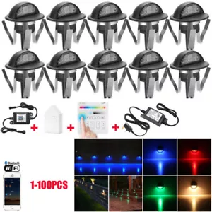 1-50x Wifi/Bluetooth RGB Half Moon LED Deck Patio Stair Fence Garden Xmas Light - Picture 1 of 13