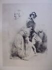 gravure in folio:Scne  trois personnages (1845) par N-FRANCOIS-OCTAVE TASSAERT
