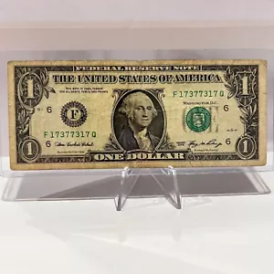 Trinary Note $1 Dollar Bill Series 2006 (17377317) Fancy S/N US Paper Currency - Picture 1 of 2