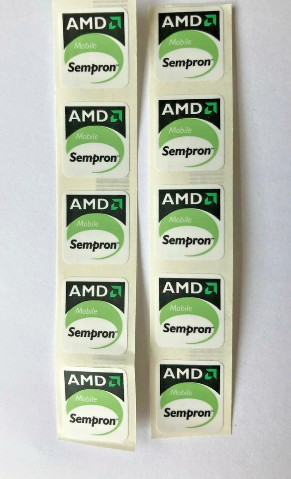 10 AMD Sempron Mobile PC Laptop Case Badge Stickers  - Image 1 of 1