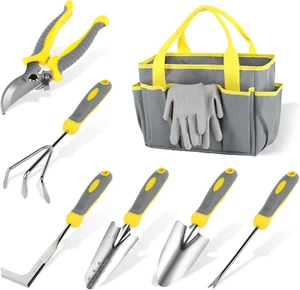 Garden Tool Set, 8 Piece Heavy-Duty Stainless-Steel Garden Kit Includes Outdoor - Picture 1 of 12