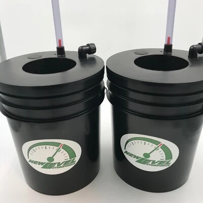 2 Bucket and Grow LID DWC combo - NEW LEVEL HYDROPONICS  -  3.5 or 5 gallon - Image 1 of 4