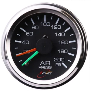 RACETECH Mechanical Dual Air Suspension Gauge 200PSI Air Ride Suspension Systems - Picture 1 of 6
