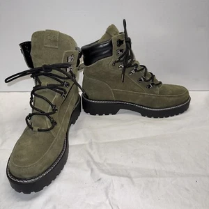 Women’s Calvin Klein Shania Green Combat & Lace-up Boots Size 10 M - Picture 1 of 9