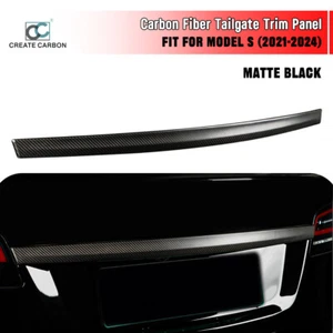 Tira de ajuste de tapa de maletero de fibra de carbono mate 1 pieza para Tesla Modelo S 2021+ - Imagen 1 de 8
