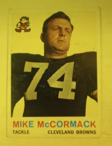 Tarjeta de fútbol americano Topps 1959 de Mike McCormack #74 en muy buen estado leer - Imagen 1 de 2