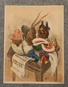Menu paquebot NORMANDIE ♦ FRENCH LINE CGT ♦ Diner de Gala 1937 ♦ Classe Touriste - Imagen 1 de 3