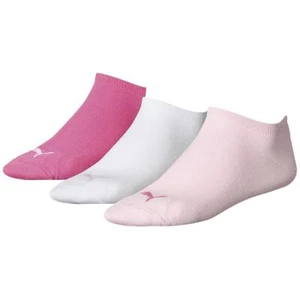Puma Sneaker Invisible Socks (3 Pairs) Pink 2.5-5 - Picture 1 of 1