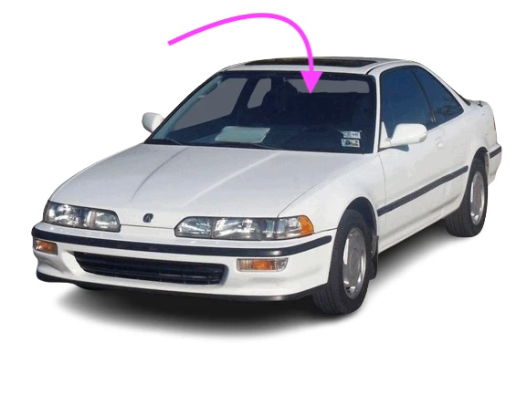 Se adapta a: Acura Integra 1990-1993 2 puertas hatchback parabrisas delantero vidrio Foto 1 de 4