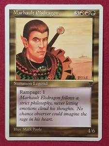 Magic The Gathering CHRONICLES MARHAULT ELSDRAGON green/red card MTG - Picture 1 of 2