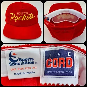 Vintage Sports Specialties Houston ROCKETS Skript DIE KORDEL Mütze Kappe!!! - Bild 1 von 12