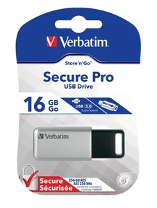 Verbatim 98664-16GB Store' n' Go Secure Pro (PC/MAC) USB 3.0 UFD - Picture 1 of 1