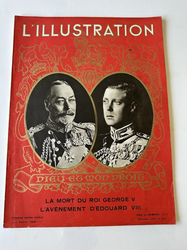 Revue ancienne L’Illustration hors-série – Février 1936 – Mort du roi George V - Photo 1/4