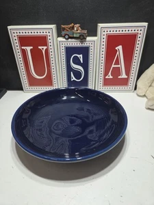 Homer Laughlin Fiesta Cobalt Blue Presentation Bowl Current Backstamp - Picture 1 of 4