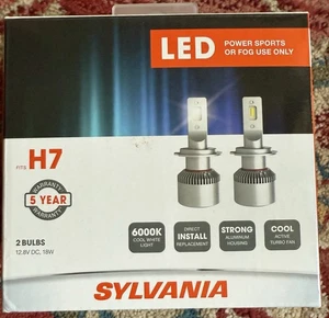 Sylvania 6000 K cool white LED light- H7 , headlight, fog light, car auto parts - Picture 1 of 4