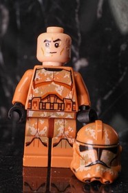 Lego Minifigure- Star Wars Geonosis Clone Trooper Minifigure 75089 Phase 2 BROWN