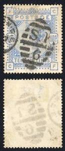 SG183a 10/- Pale Ultramarine (kleiner Riss unten rechts) Katze 375 Pfund - Bild 1 von 1