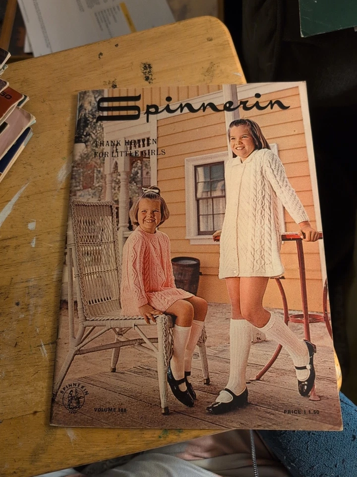 Spinnerin Volume Sweater Dress Girls Crochet Kniting Patterns Book - Image 1 of 1
