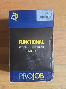 Camiseta interior Projob para hombre ropa interior capa superior 1 talla M 80 % lana merino 3106 - negra - Imagen 1 de 5