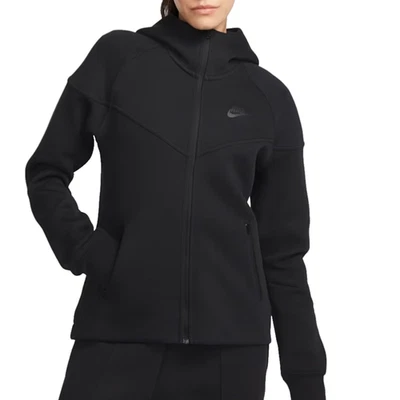 Chaqueta cortavientos Nike Sportswear Tech polar FB8338-010 negra (mediana para mujer) Foto 1 de 4