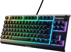 SteelSeries Apex 3 TKL RGB Gaming Keyboard IP32 Water English QWERTY Black New - Picture 1 of 1