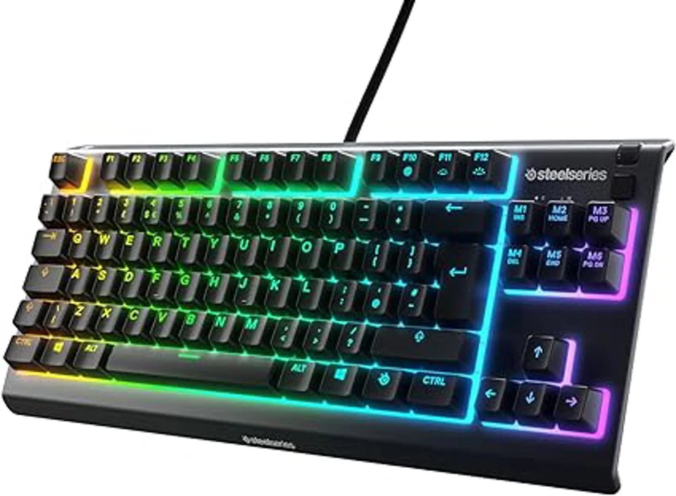 SteelSeries Apex 3 TKL RGB Gaming Keyboard IP32 Water English QWERTY Black New - Image 1 of 1