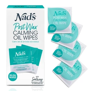 Nad's Post Wax Calming Oil Wipes Refill Pack - 20 Wipes, After Remover - Picture 1 of 6