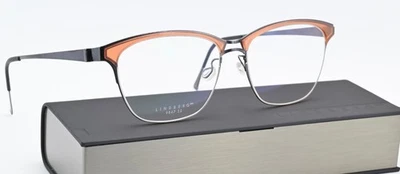 Lindberg Glasses Frame 9847 52-15 T410 135 Col. PU14 Strip Titanium Salmon - Image 1 of 4