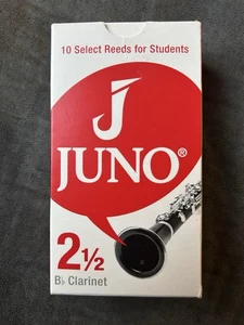 Juno Bb Clarinet Reed Strength 2.5 (9 Sealed In Box) - Picture 1 of 3