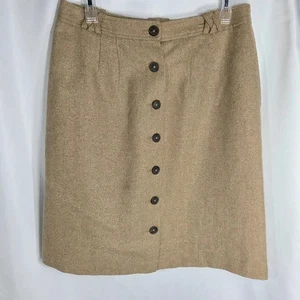 French Connection Rock Wollmischung camel & metallic Knopfleiste neu ohne Etikett Größe 10 - Bild 1 von 8