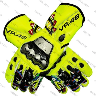 VALENTINO ROSSI 2010 MOTOGP REPLICA LEDER MOTORRADHANDSCHUHE | ALLE GRÖßEN - Bild 1 von 4