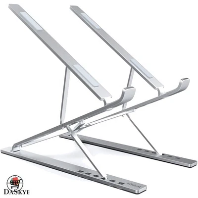 Suporte de laptop prata ajustável alumínio - Portátil e antiderrapante para todos os dispositivos - Imagem 1 de 4