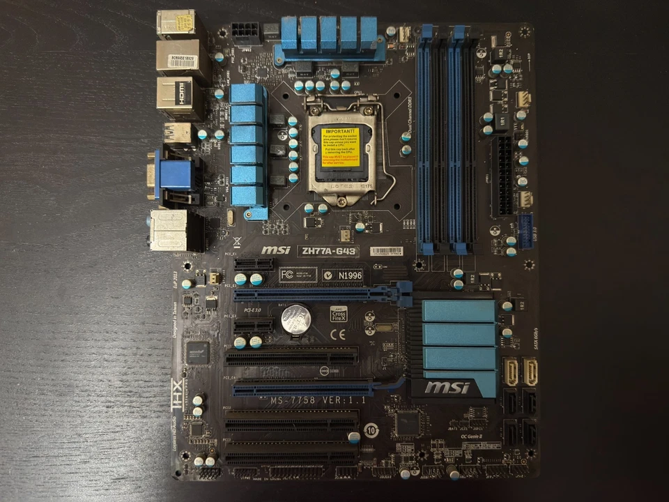 MSI ZH77A-G43 DDR3*4 socket 1155 ATX scheda madre LEGGERE DESCRIZIONE - Immagine 1 di 1