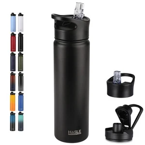 Insulated Water Bottle 22 oz Double Wall Stainless Steel Water Bottle Wide Mo... - Picture 1 of 7