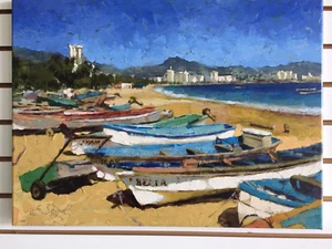 "LANDING POINT" BY EUGENE SEGAL/ LTD. ED. EMBELLISHED CANVASSED GICLEE STRETCHED - Picture 1 of 7