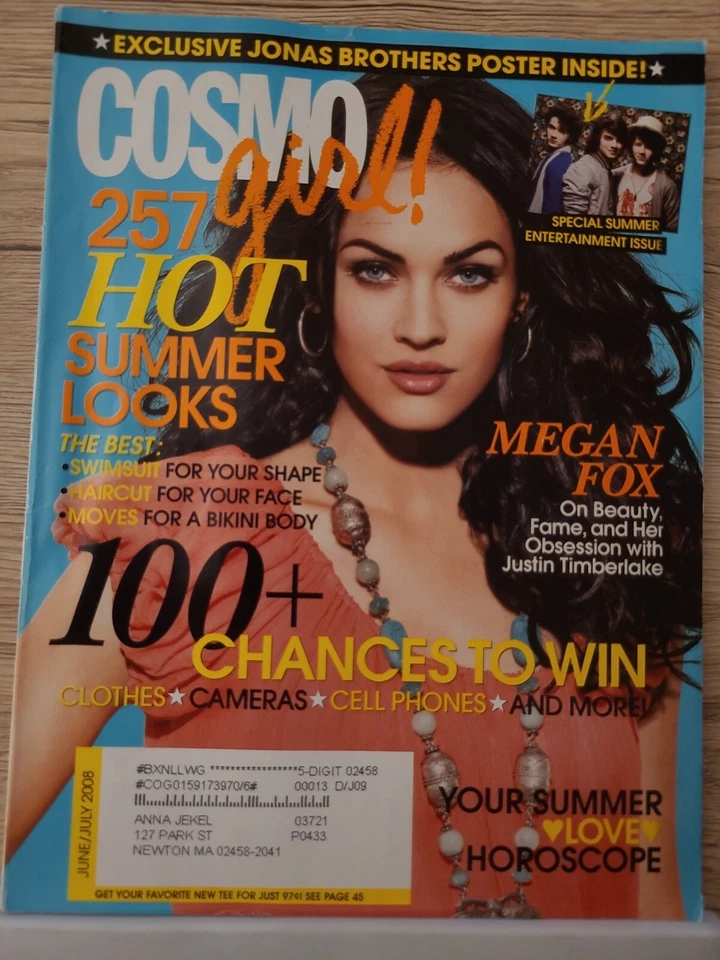 Cosmo Girl Magazine June July 2008 Volume 10 Issue 5 Megan Fox Jonas Brothers Foto 1 de 4