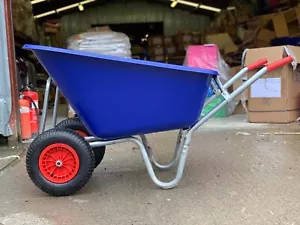 200Ltr Deluxe Wheelbarrow Galvanised with raised handles easier lifting - Picture 1 of 6