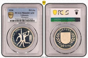 Lituania 1996 50 litas ----ATLANTA ---PCGS PR 66 DCAM- - Imagen 1 de 3