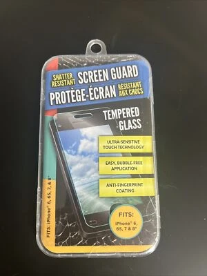Screen Guard Tempered Ultra Sensitive Touch AntiFingerprint iphone Fits 6 6S 7 8 - Image 1 of 2