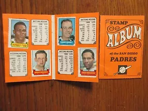 2-PADRES 1969 Topps Stamp Albums(1 Complete w/ZOILO VERSALLES/OLLIE BROWN) - Picture 1 of 11