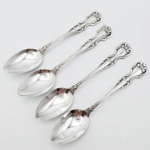 4 Antique Meriden Britannia International Sterling Demitasse Spoons - Picture 1 of 8