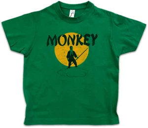 MONKEY MAGIC RETRO TV SERIES Kids Boys T-Shirt Martial Arts Kung Fu Vintage Cult - Picture 1 of 1