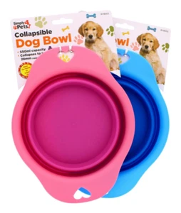Pet Dog Cat Collapsible Feeding Bowl Travel Portable Silicone Water Dish Camping - Picture 1 of 10