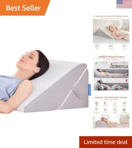 Memory Foam Wedge Pillow - Adjustable Incline for Acid Reflux & Back Pain Relief - Picture 1 of 11
