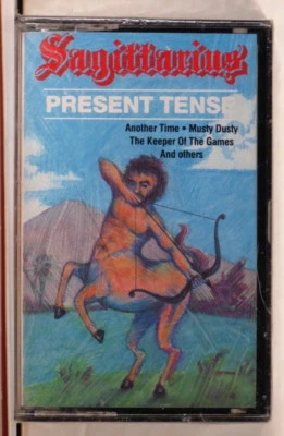 SAGITTARIUS - Present Tense 1985 US ReM cassette SEALED The Millennium - Image 1 of 3