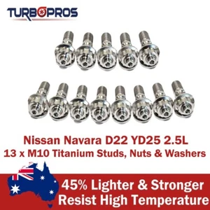 Kit de colector de escape de titanio y pernos turbo para Nissan Navara D22 YD25 2,5 L - Imagen 1 de 4