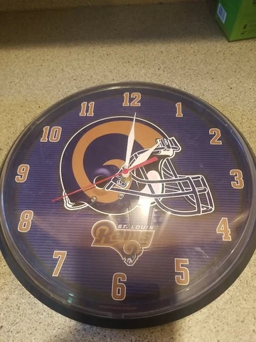 Vintage St. Louis Rams Logo Circular Round Wall Clock Cover