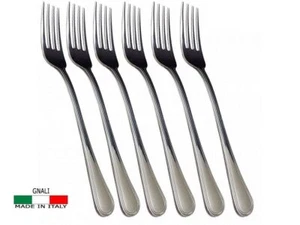 Gnali Forchette Da Tavola In Acciaio Inox 6 Pezzi Posate Ristorante Forchetta - Foto 1 di 1
