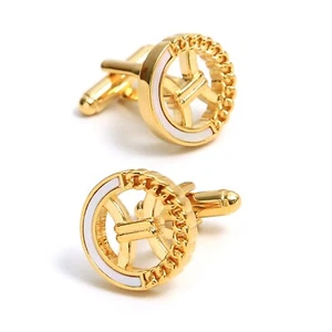 Fashion Men Cufflinks 1 Pair of Shirt Suit Cuff Links Jewelry Rhinestone Classic - Picture 1 of 7